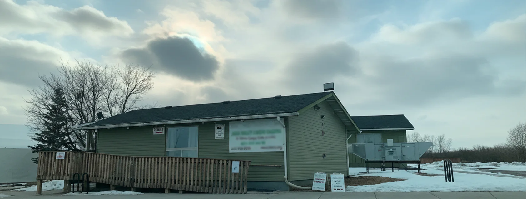 Exterior view of Green Dome Mosque Calgary building